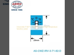 अपरिवर्तनीय 71-82 °C 160-180 °F 3 स्तर उच्च तापमान संवेदनशील लेबल