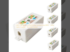 CAT6 CAT5E IDC 4 Pair/8 Way Junction Box 8P8C - इनलाइन केबल कपलर - टर्मिनल सॉकेट