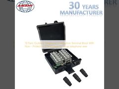 10 पेरिस आउटडोर टेलीफोन डिस्ट्रीब्यूशन टर्मिनल ब्लॉक जिसमें बड़े टेलीफोन तार के लिए गैर-सुरक्षात्मक एसटीबी मॉड्यूल है