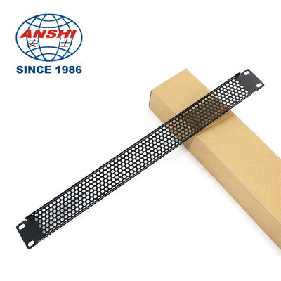 19 Inch 1U Detachable Ventilated Rack Panel With Round Cooling Holes, Dustproof Blank Baffle For Telecom Cabinet Cable Management