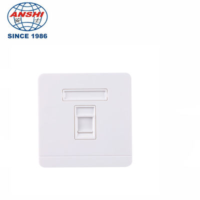 ANSHI RJ45 86x86mm सिंगल होल डबल होल पैनल टेलीकम्युनिकेशन फेस प्लेट