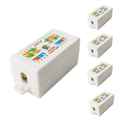 CAT6 CAT5E IDC 4 Pair/8 Way Junction Box 8P8C - इनलाइन केबल कपलर - टर्मिनल सॉकेट