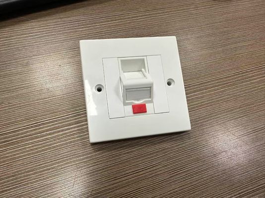 एन्शी LJ6C ब्रिटिश स्टाइल स्नैप-इन 1 पोर्ट फेसप्लेट RJ45 फ्रेम 86*86MM