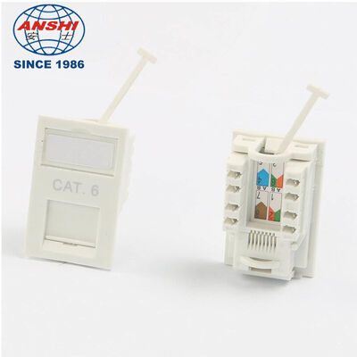 UK Type CAT6 UTP LJ6C Network Floor Box Module 38 x 25mm